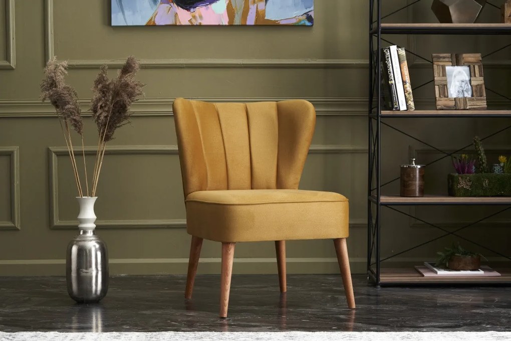 Cadeira de Orelhas Layla – Dourado – 65 cm x 80 cm x 65 cm