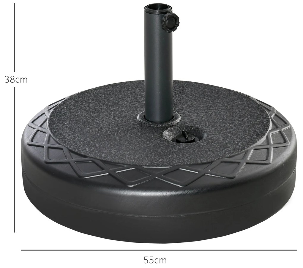 Base para Chapéu de Sol Recarregável com Água 30kg Base Chapéu de Sol