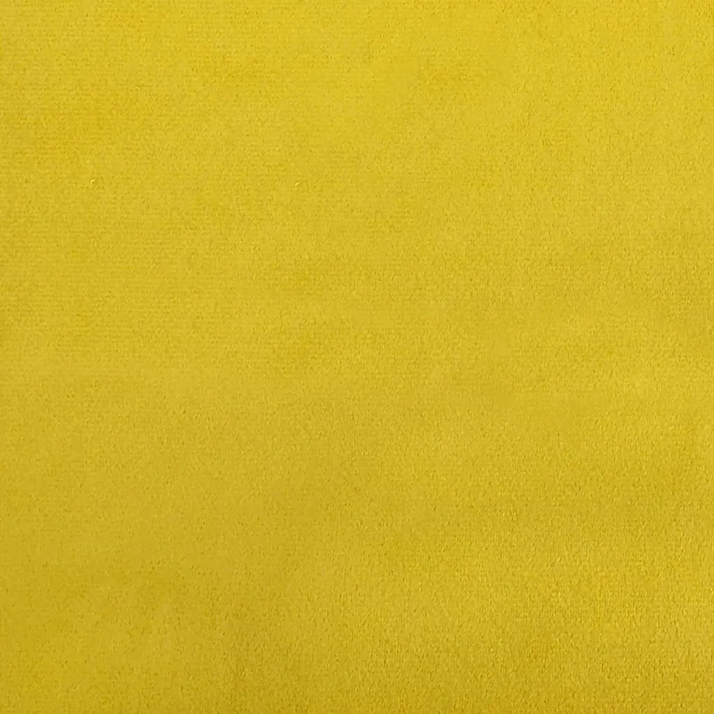 Sofá-cama com gavetão e colchões 100x200 cm veludo amarelo