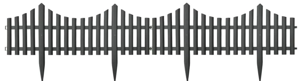 Bordas de relvado 17 pcs 10 m PP antracite