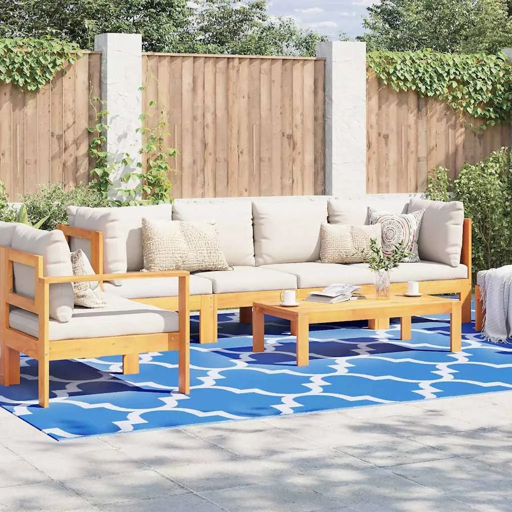 vidaXL Tapete de Exterior 'ARAKIL'Azul 300 x 400 cm em Polipropileno