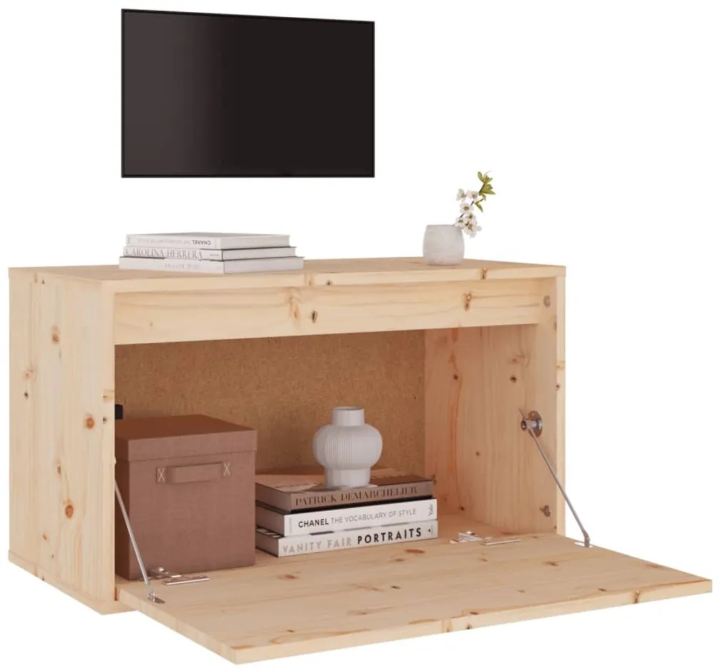 Armário de parede 60x30x35 cm madeira de pinho maciça