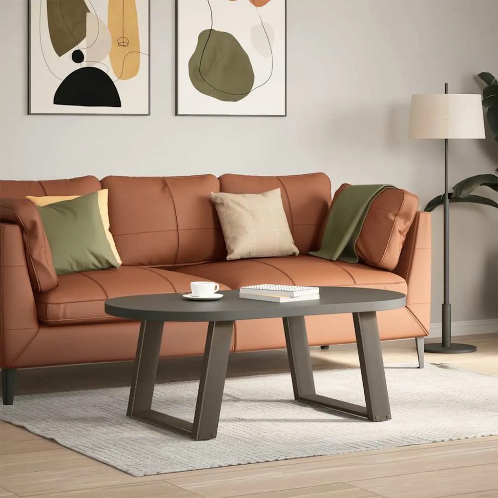 Pés para mesa de centro em formato de U, 2 peças, aço natural, 60x(42-