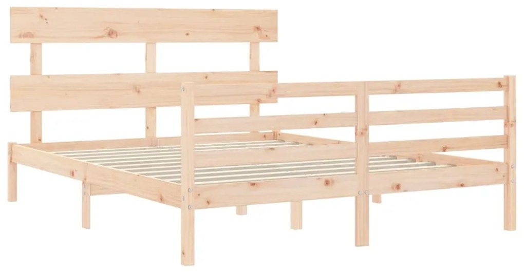 Estrutura de cama King Size com cabeceira madeira maciça