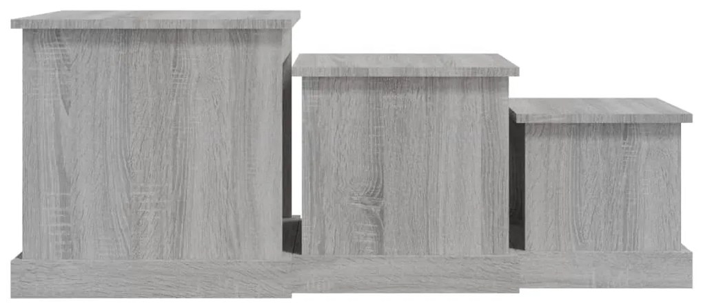 Mesas de centro 3 pcs derivados de madeira cinzento sonoma