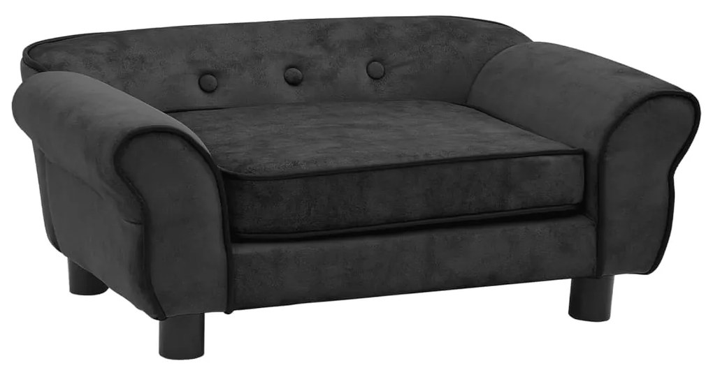 vidaXL Sofá para cães 72x45x30 cm pelúcia cinzento-escuro