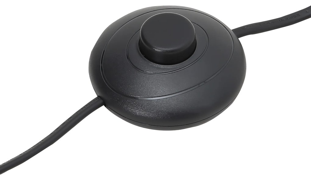 HOMCOM Candeeiro de Pé em Forma de Arco com Ecrã Suspenso de Tecido Suporte para Lâmpada E27 Máx. 40W e Interruptor de Pé Candeeiro de Pé Moderno para Sala de Estar Dormitório 143x40x182cm Preto