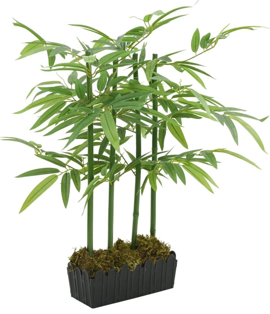 Árvore de bambu artificial 240 folhas 80 cm verde