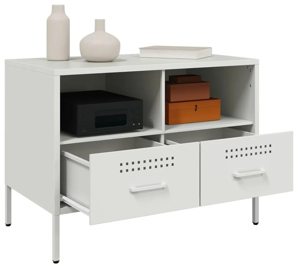 Móvel de TV 68x39x50,5 cm aço branco