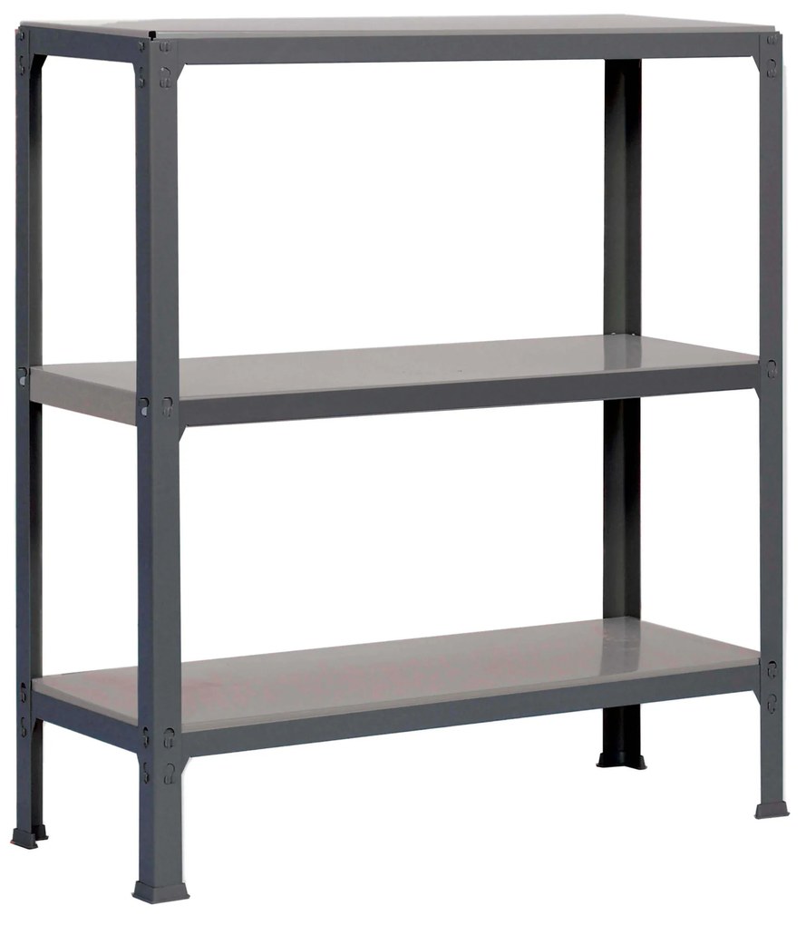 Estante com 3 Prateleiras #VALUE! SIMONHOME CLICK MINI 3/300 ANTRACITE/GALVANIZADA Capacidade P/ prateleira 150 Kg Dimensões 900x800x300 mm