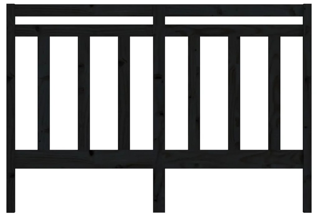 Cabeceira de cama 166x4x100 cm pinho maciço preto