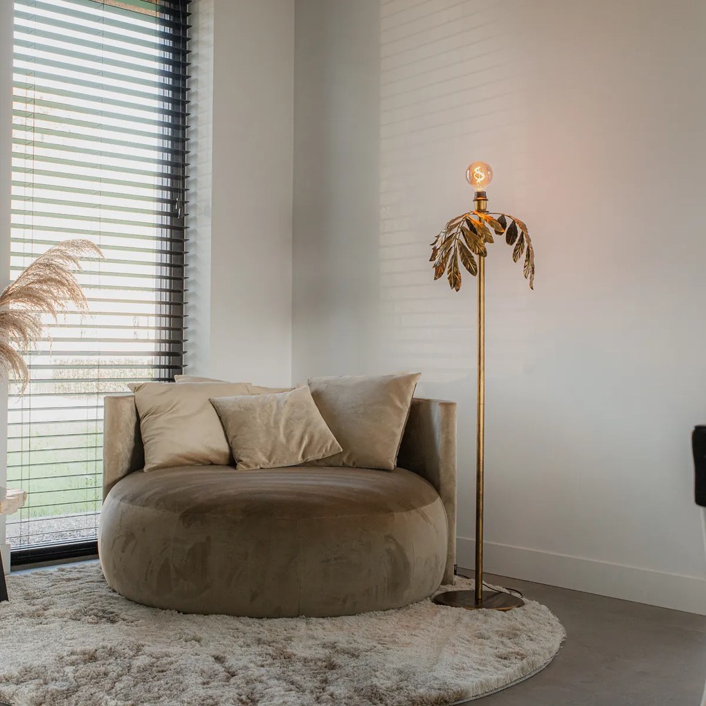 Candeeiro de pé vintage ouro antigo 30 cm sem abajur - Linden