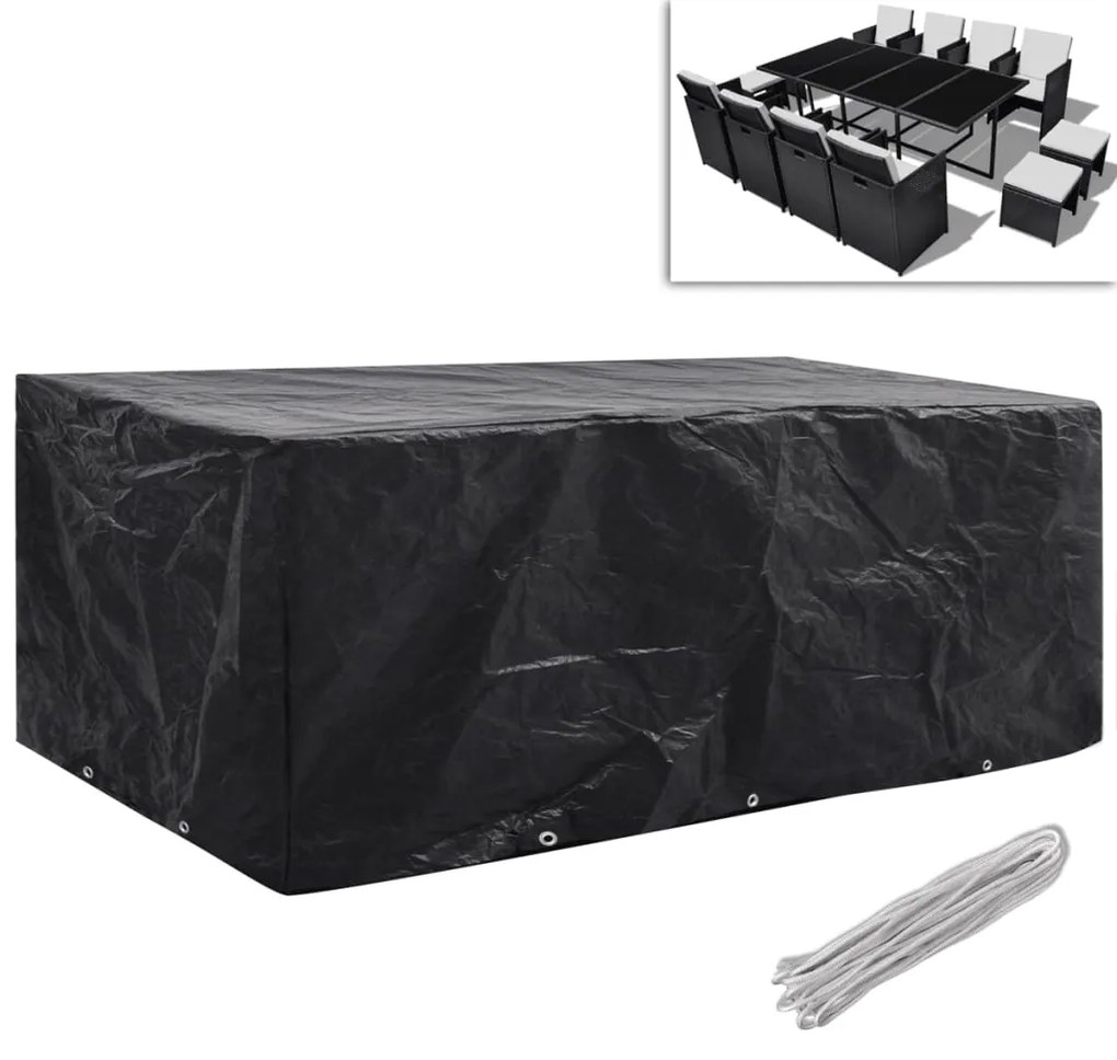 Conjunto capas p/ mobiliário jardim 2 pcs 10 ilhós 229x113 cm
