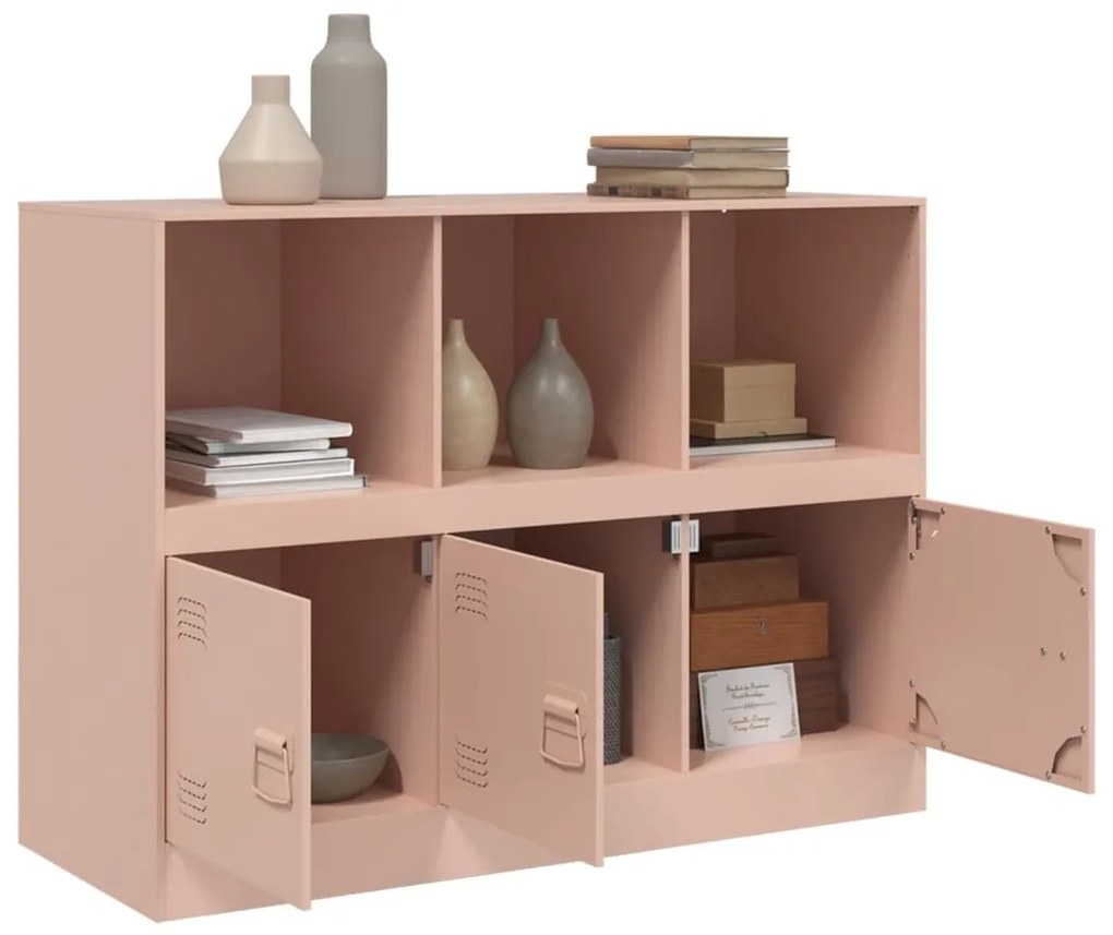 Aparador 99x39x73 cm aço rosa
