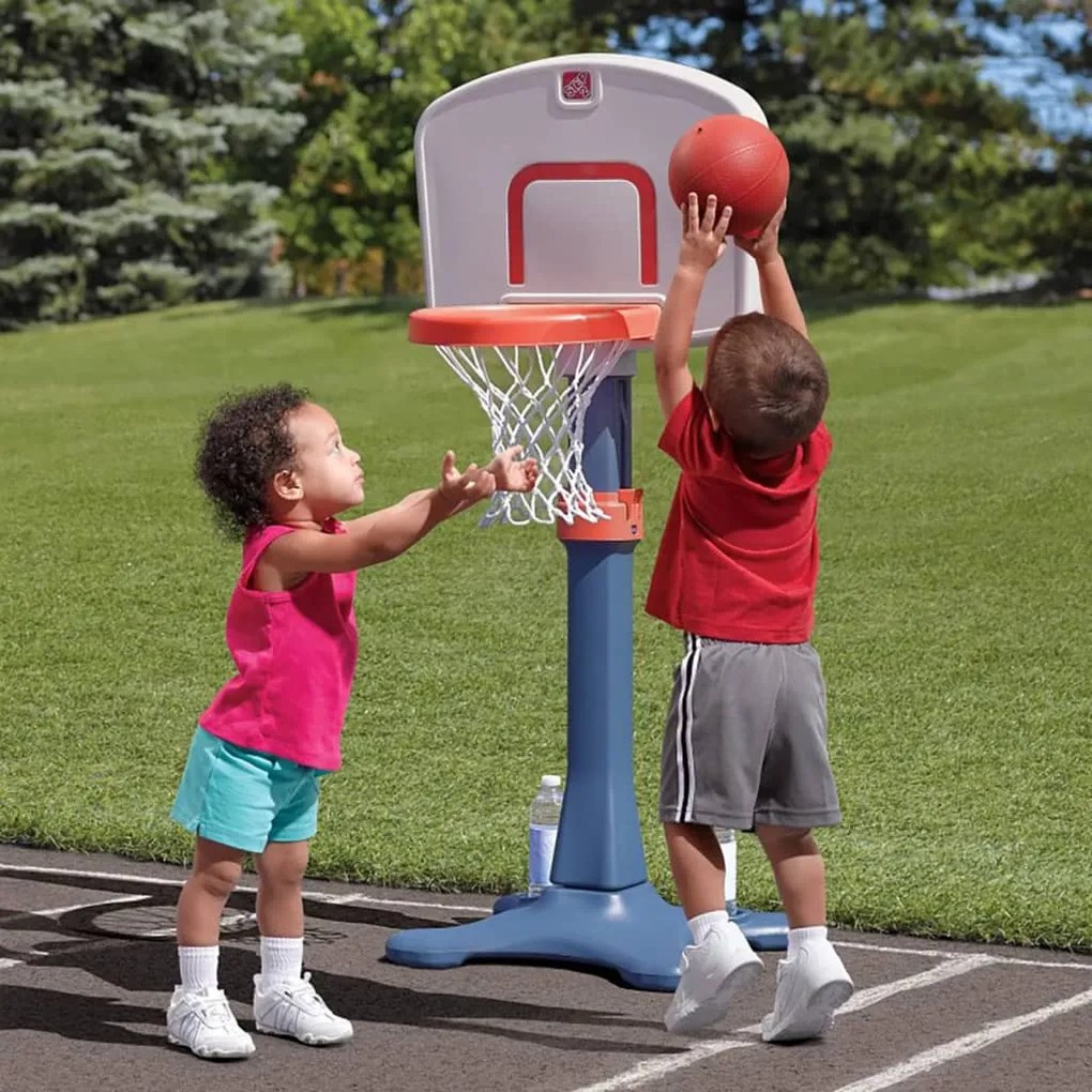 441686 Step2 Conjunto basquetebol Shootin' Hoops Junior azul/branco/laranja