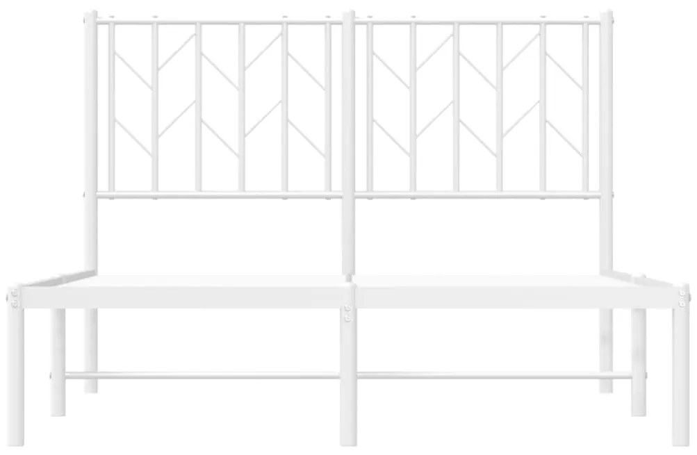 Estrutura de cama com cabeceira 120x200 cm metal branco