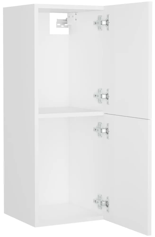 Conjunto de móveis de casa de banho derivados de madeira branco