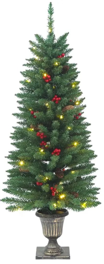 Árvores de Natal artificiais 2 pcs 100 luzes LED 120 cm verde