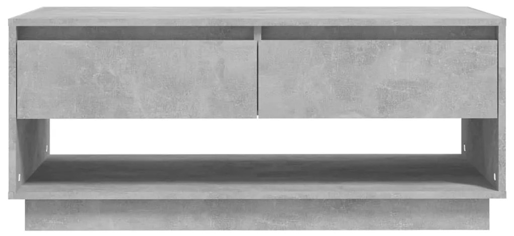 Mesa de Centro Madrid com 2 Gavetas de 102 cm - Cinzento Cimento - Des