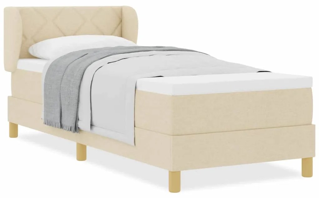 Camas Box com Colchão vidaXL em Creme - 80x200 cm
