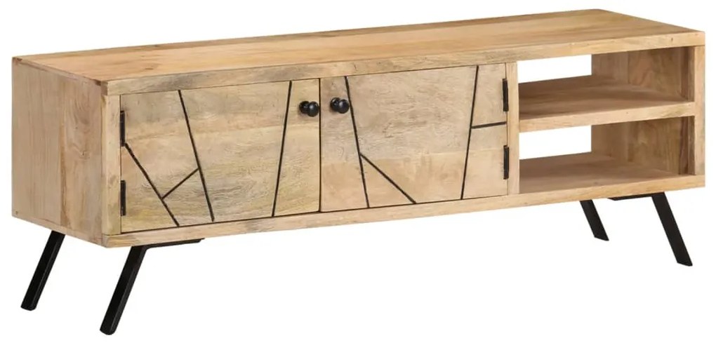 Móvel de TV 110x30x40 cm madeira de mangueira maciça