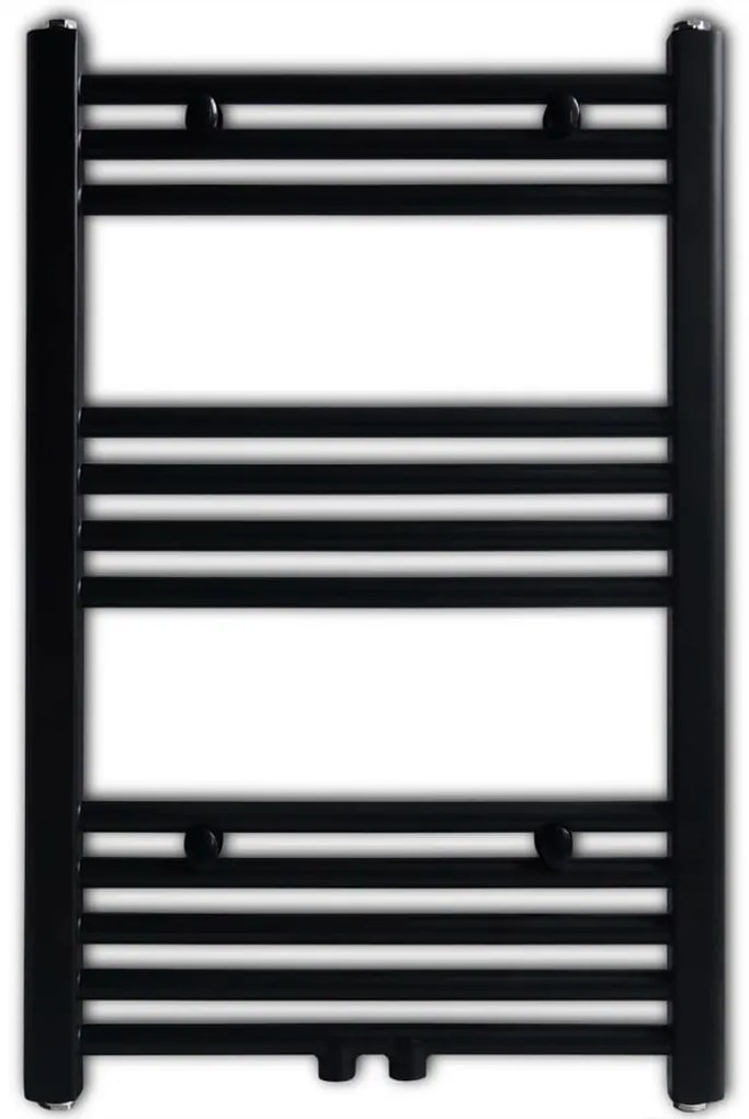 Aquecedor toalhas casa de banho liso 500 x 764 mm preto