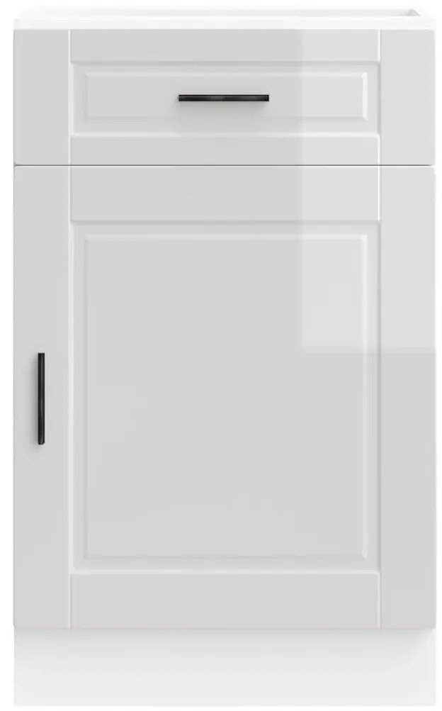 Armário base cozinha Porto derivados madeira branco brilhante