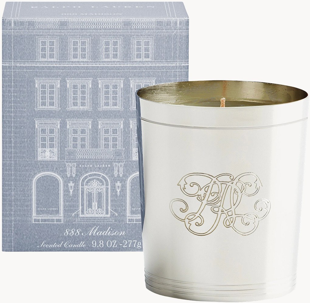 Vela perfumada 888 Madison (tuberosa cremosa, magnólia, almíscar de caxemira)