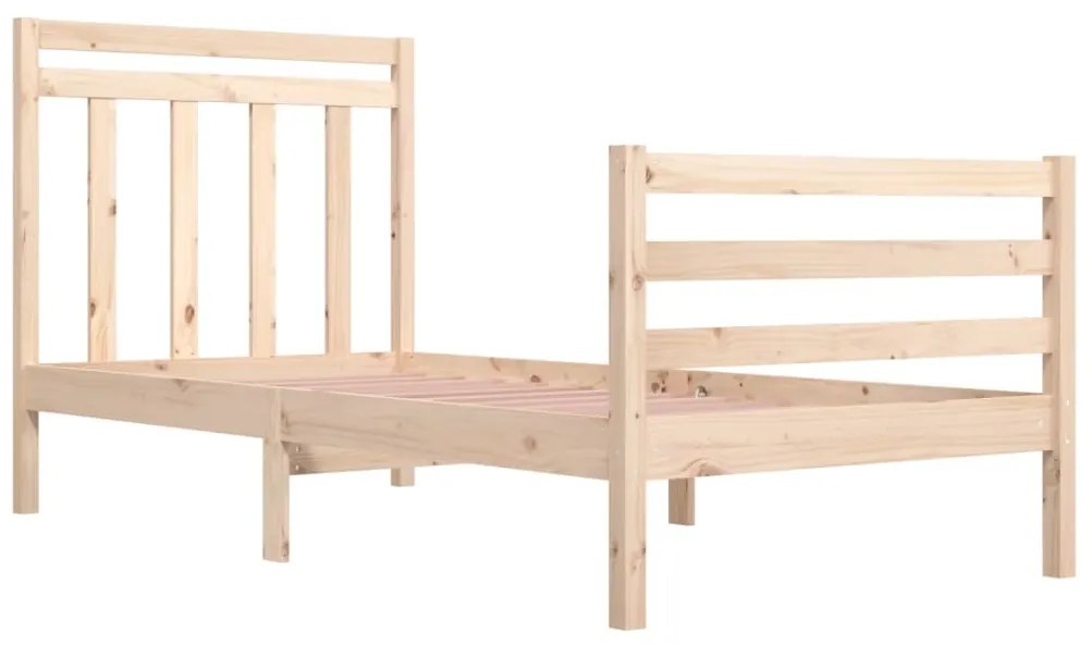 Estrutura de cama 90x200 cm madeira maciça