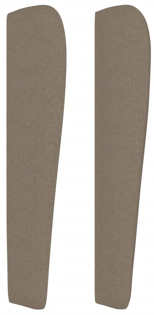 Cabeceira cama abas tecido 203x23x118/128 cm cinza-acastanhado