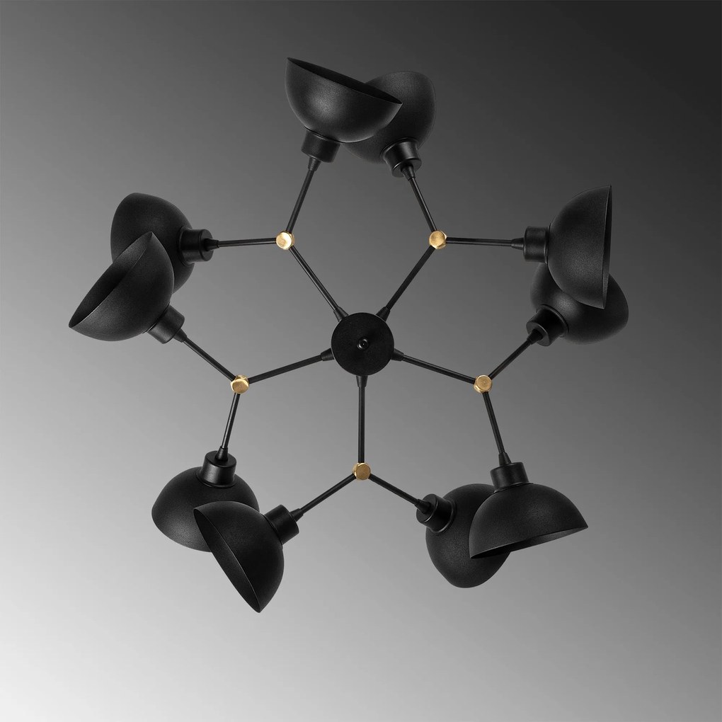 Candeeiro de Teto Dram – Preto – 75 x 75 cm