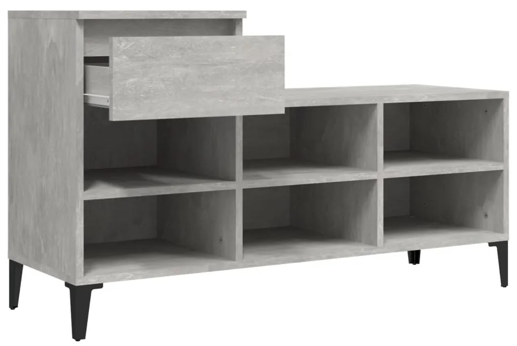 Sapateira 102x36x60 cm derivados de madeira cinzento cimento