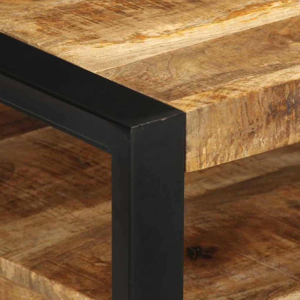 Mesa de centro 90x50x36 cm madeira de mangueira áspera maciça