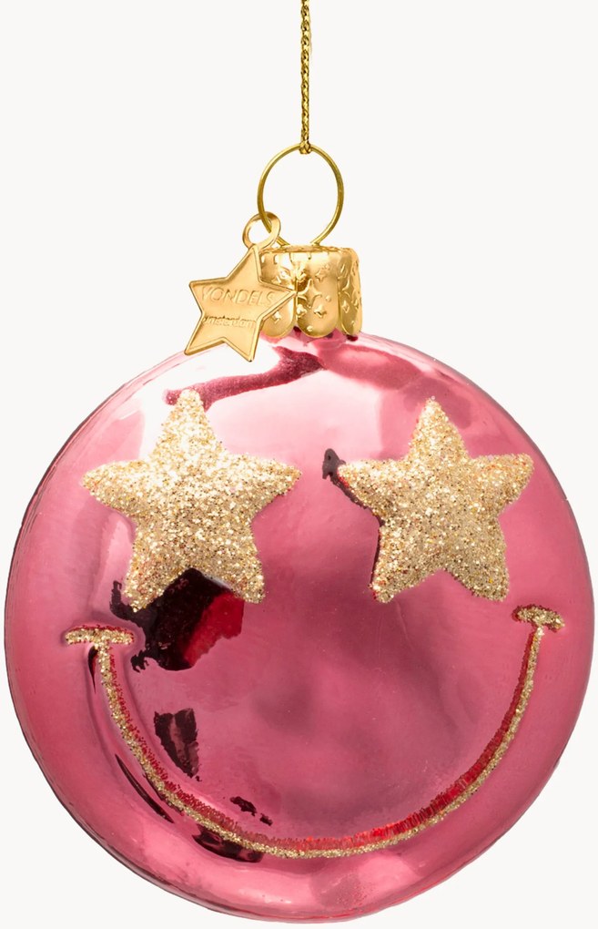 Ornamento de Natal artesanal Smile Star Eyes