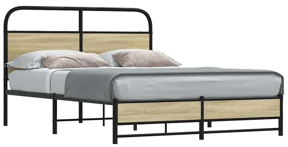 Estrutura cama s/ colchão derivados de madeira carvalho sonoma