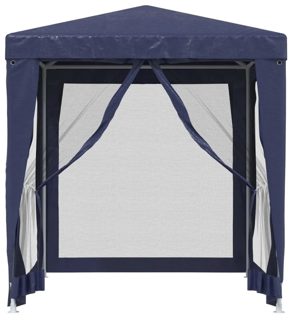Tenda para festas c/ 4 paredes laterais em rede 2x2 m PEAD azul