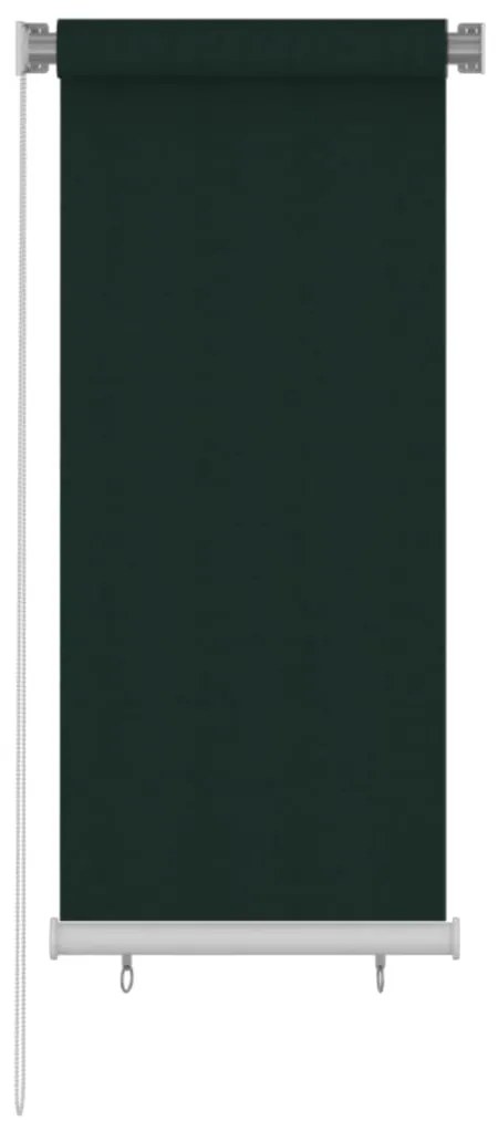 Estore de rolo para exterior 60x140 cm PEAD verde-escuro