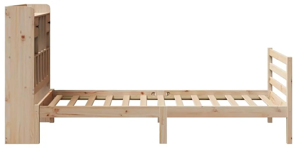 Cama com estante sem colchão 75x190 cm pinho maciço