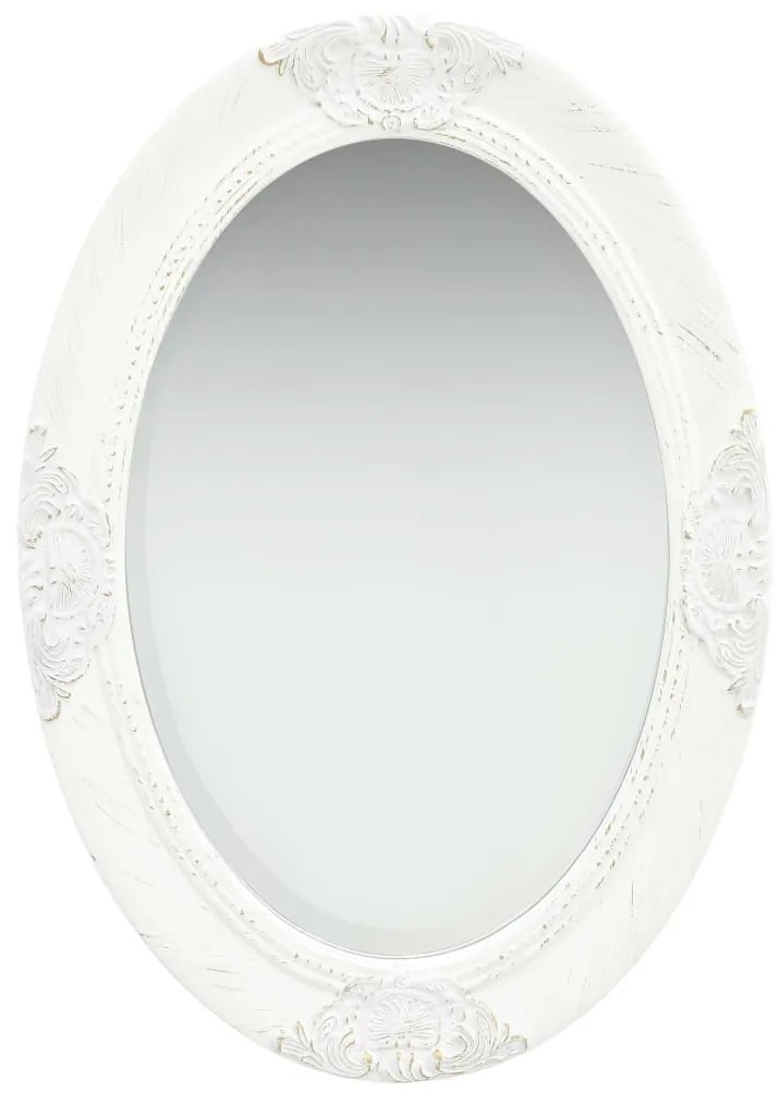 vidaXL Espelho de parede estilo barroco 50x70 cm branco