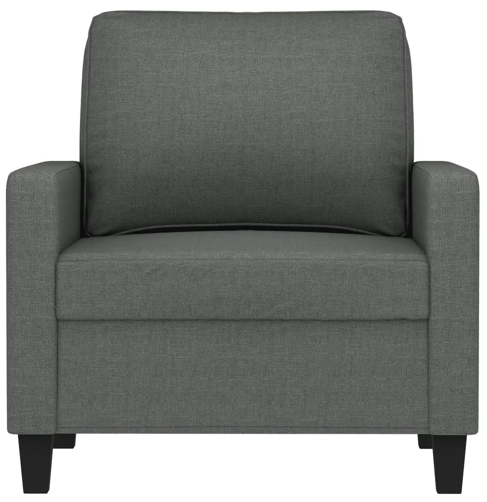 Poltrona 60 cm tecido cinzento-escuro