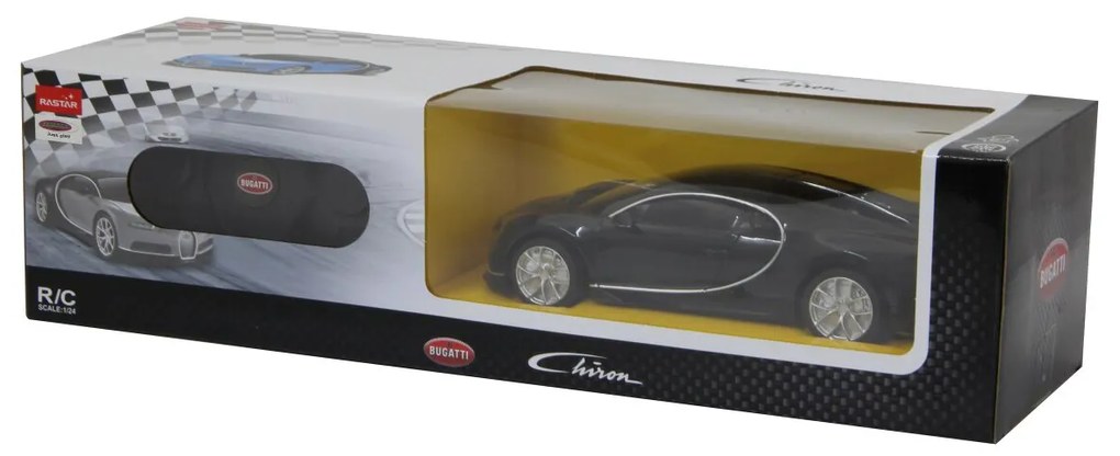 Carro Telecomandado Bugatti Chiron 1:24 2,4GHz Preto