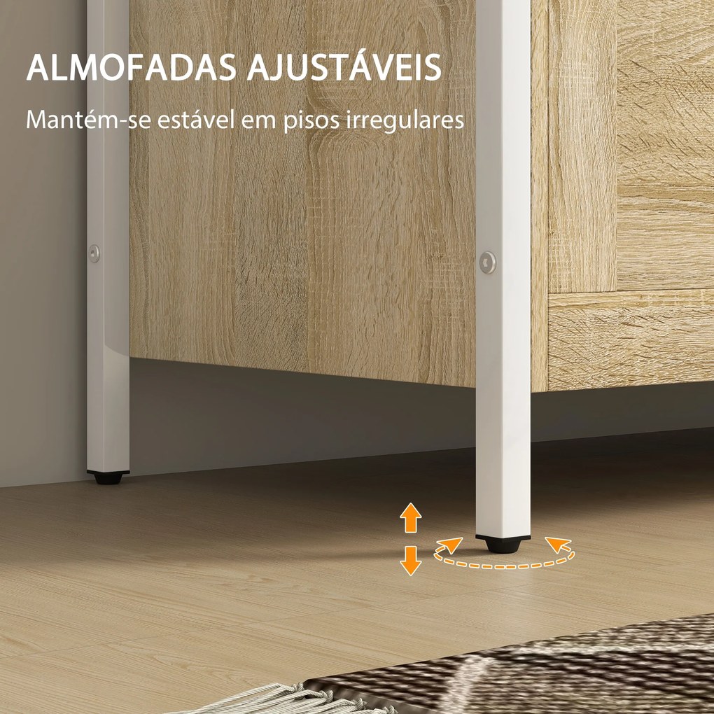 Baú de Armazenamento 95L Baú de Arrumação com Tampa Banco de Armazenamento com Dobradiça de Segurança 80x40x50 cm Madeira