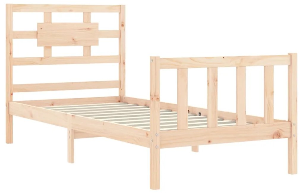 Cama sem colchão 90x200 cm madeira de pinho maciça
