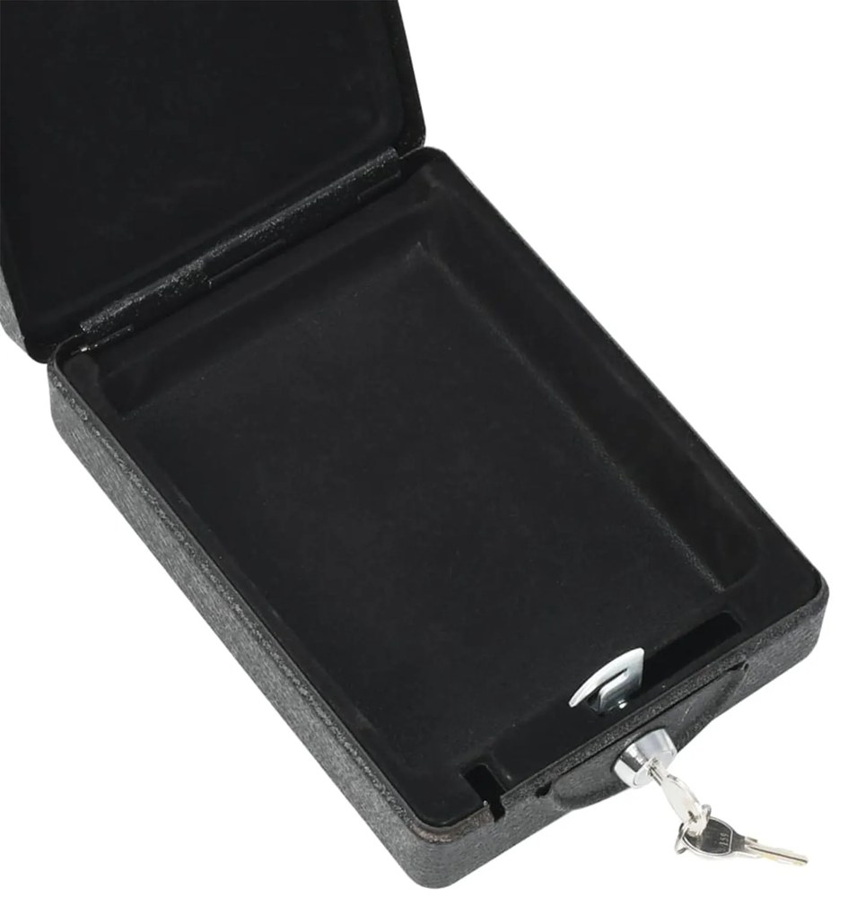 Cofre de Segurança Preto Metal Pequeno Fechaduras