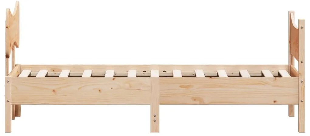 Cama sem colchão 75x190 cm madeira de pinho maciça