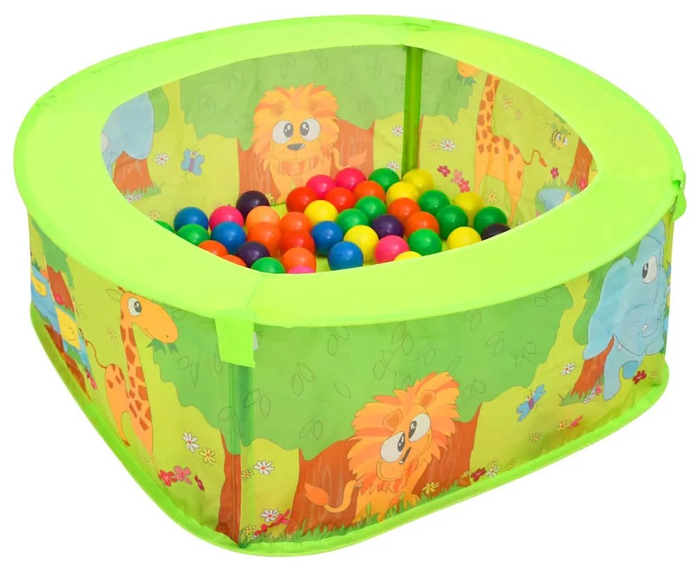 Piscina de bolas com 300 bolas para crianças 75x75x32 cm