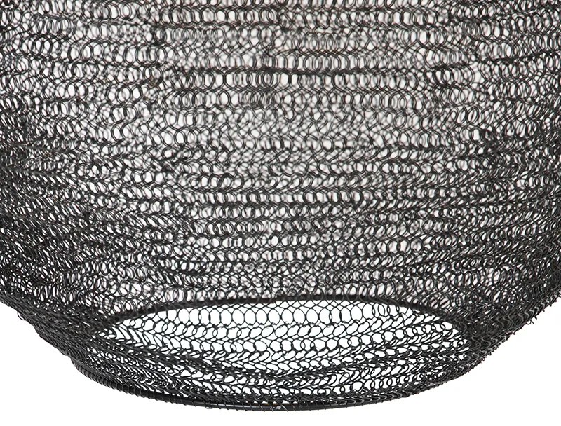 Candeeiro de suspensão oriental preto 45 cm - Nidum L Oriental