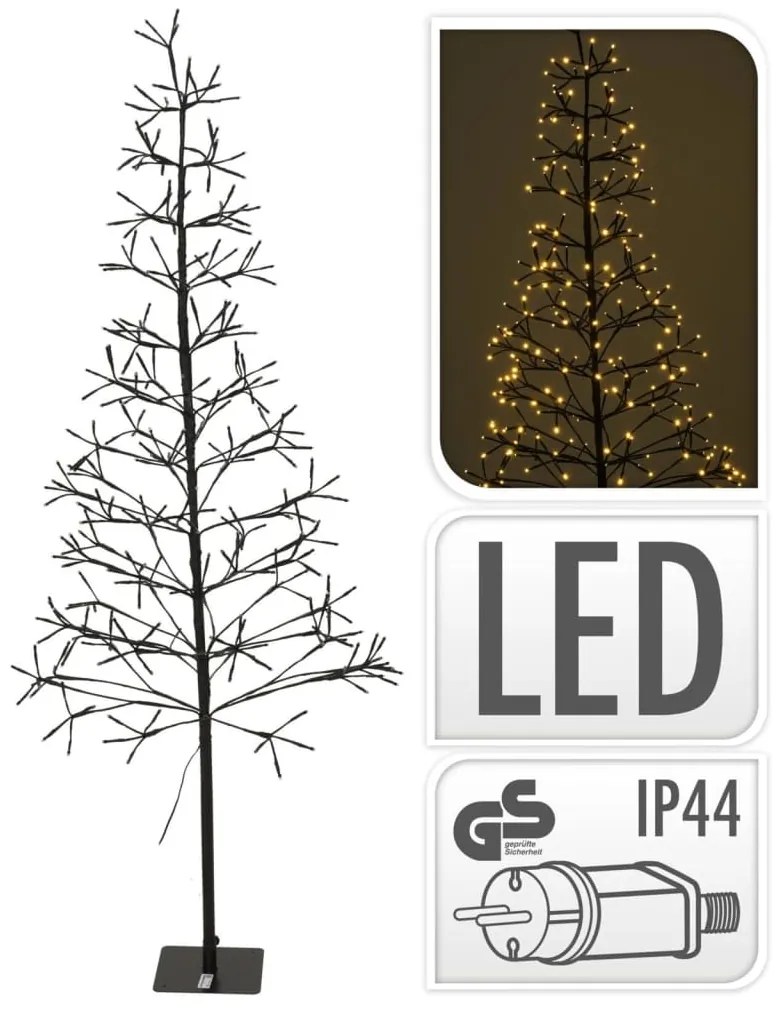 Ambiance Árvore de Natal com 280 luzes LED 150 cm