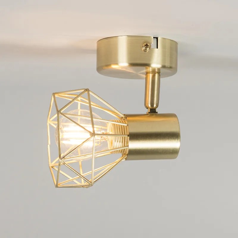 Projetores Art Deco em latão inclinável e rotativo - Mosh