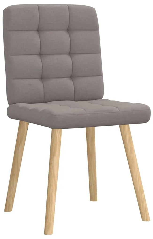 Cadeiras de jantar 2 pcs tecido cinzento-acastanhado